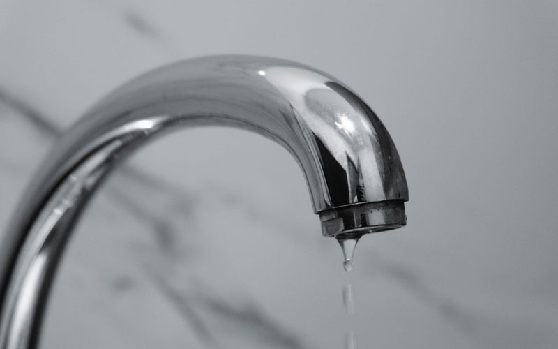 Faucet dripping water